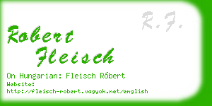 robert fleisch business card
